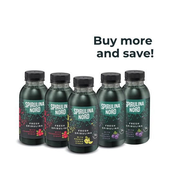 Sets: Fresh Spirulina Syrups - Nordic Lemon&Cranberry, 2 x 330 ml 